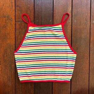 Forever 21 Rainbow Crop Top